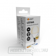 Solight LED izzó, miniglobe, 6W, E14, 3000K, 510lm, fehér kivitel Előnézet 