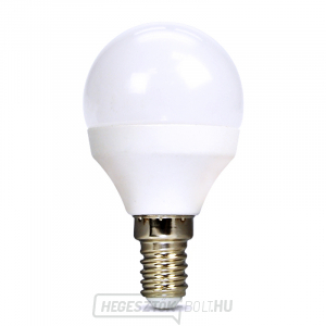 Solight LED izzó, miniglobe, 6W, E14, 3000K, 510lm, fehér kivitel