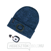 sapka fejlámpával 4x45lm, USB töltés, kék/fekete, univerzális méret Előnézet 