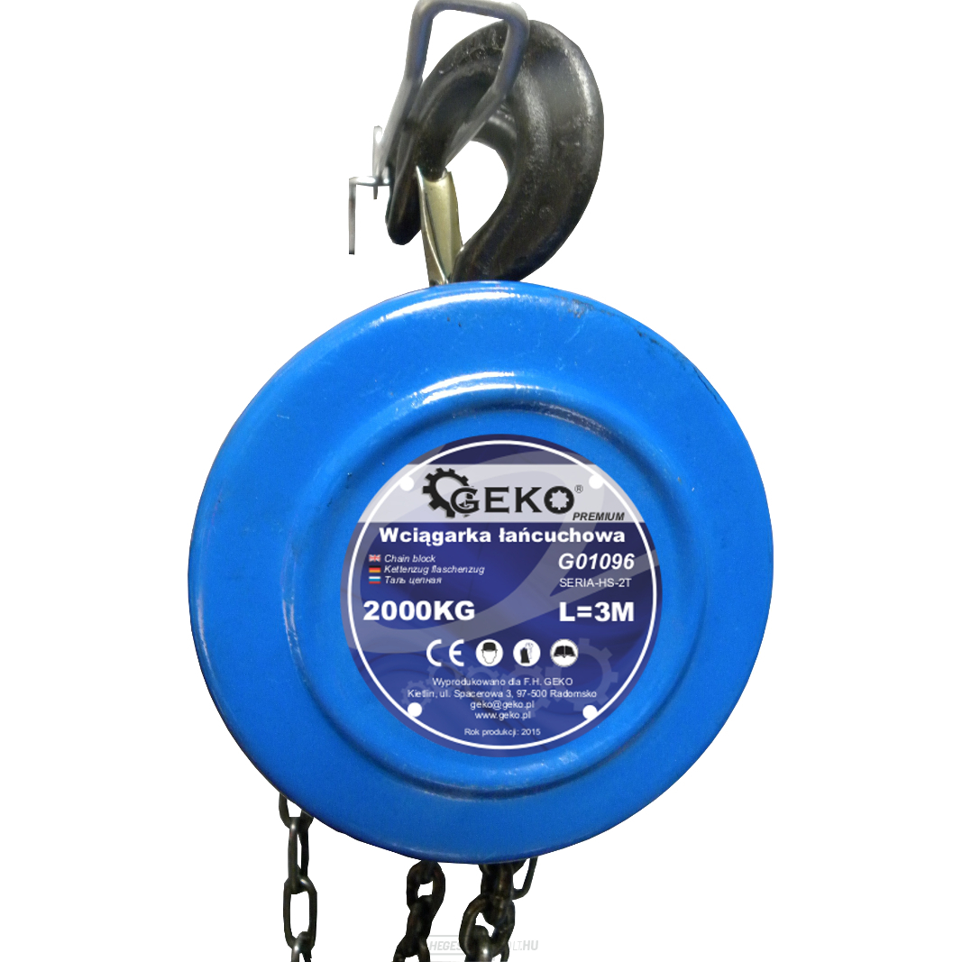 Láncos emelő 2000kg GEKO