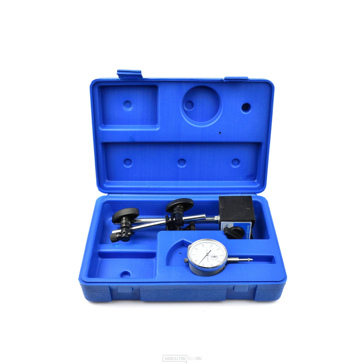 Mágneses állvány, állvány + eltérés mérő 0-10/0,01mm GEKO