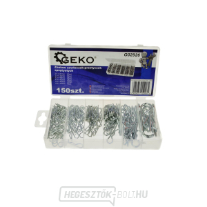 Rugós sasszegek, 150 db-os készlet, 6 méretű GEKO Rugós sasszegek, 150 db-os készlet, 6 méretű GEKO