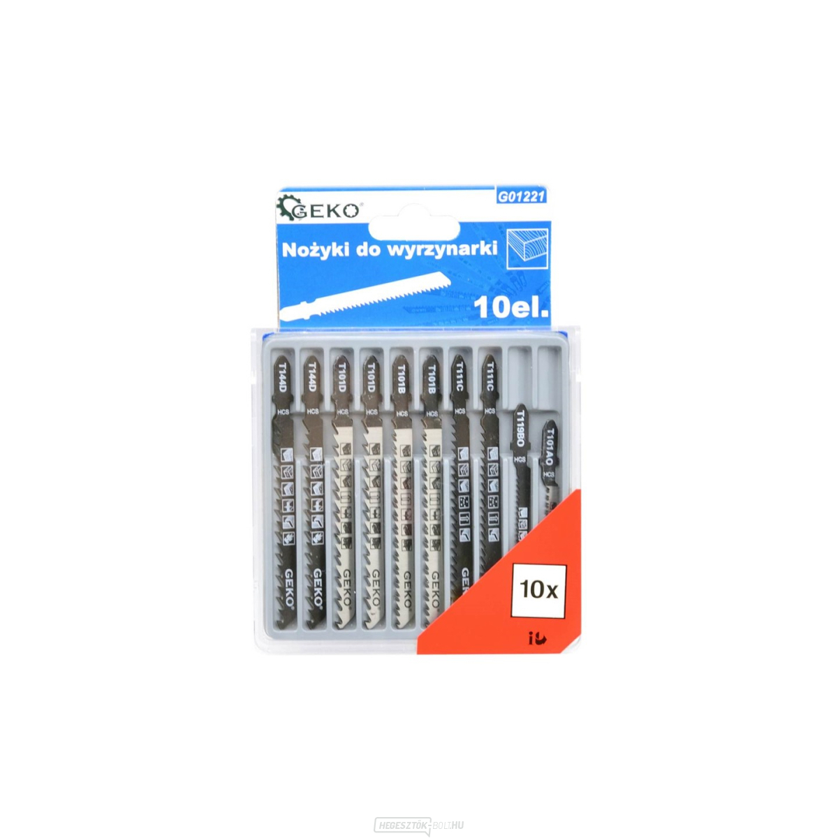 Dugattyús fűrészlapok, 10 db GEKO