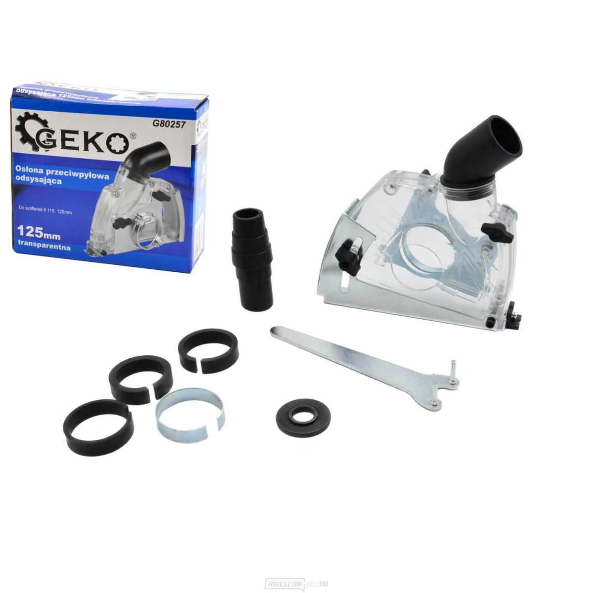 Szívófedél átlátszó 125mm sarokcsiszolókhoz 115-125mm GEKO