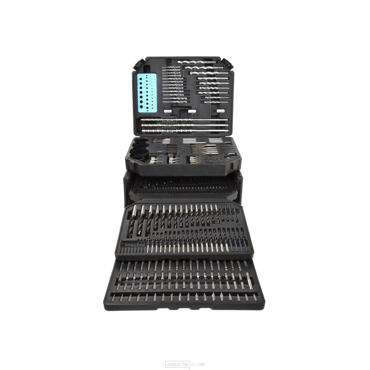 Fúró- és fúrókészlet 300 db, fa/fém/beton, GEKO