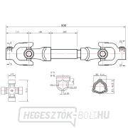 Csuklós tengely, 80 cm, 500 Nm GEKO náhled