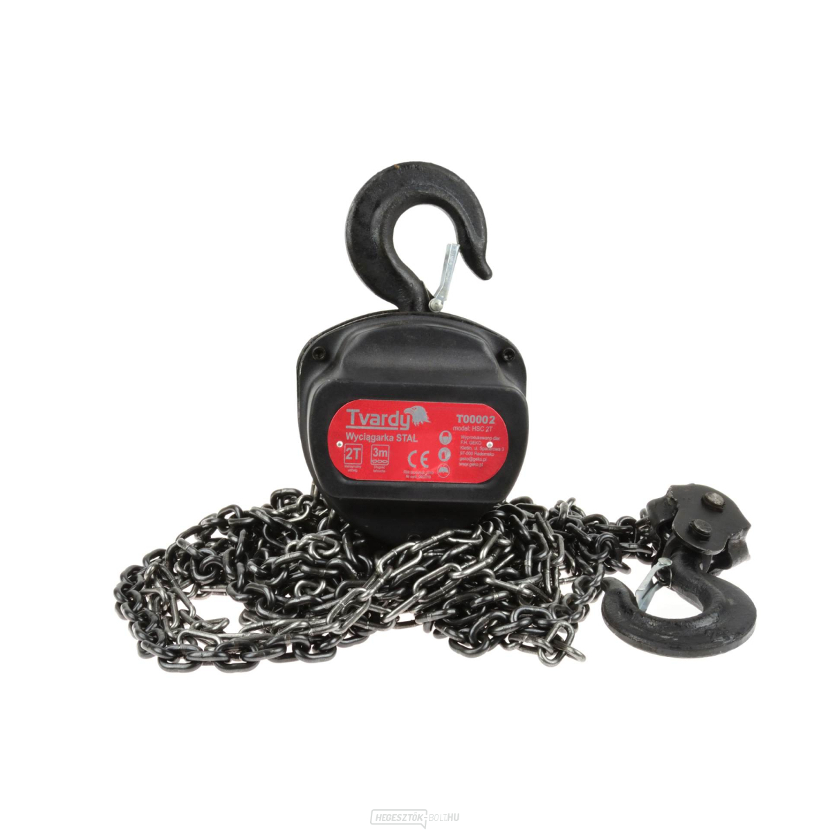 Láncos emelő 2000 kg, 3 m GEKO