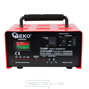 Autós akkutöltő 120Ah, 6/12V, 75A GEKO Autós akkutöltő 120Ah, 6/12V, 75A GEKO gallery main image