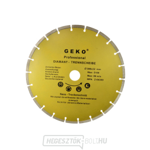 Szegmentált gyémánt vágótárcsa, 300x8x32mm GEKO Szegmentált gyémánt vágótárcsa, 300x8x32mm GEKO gallery main image