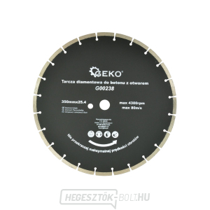 GEKO szegmens gyémánt vágótárcsa, 350x8x25,4mm GEKO szegmens gyémánt vágótárcsa, 350x8x25,4mm gallery main image