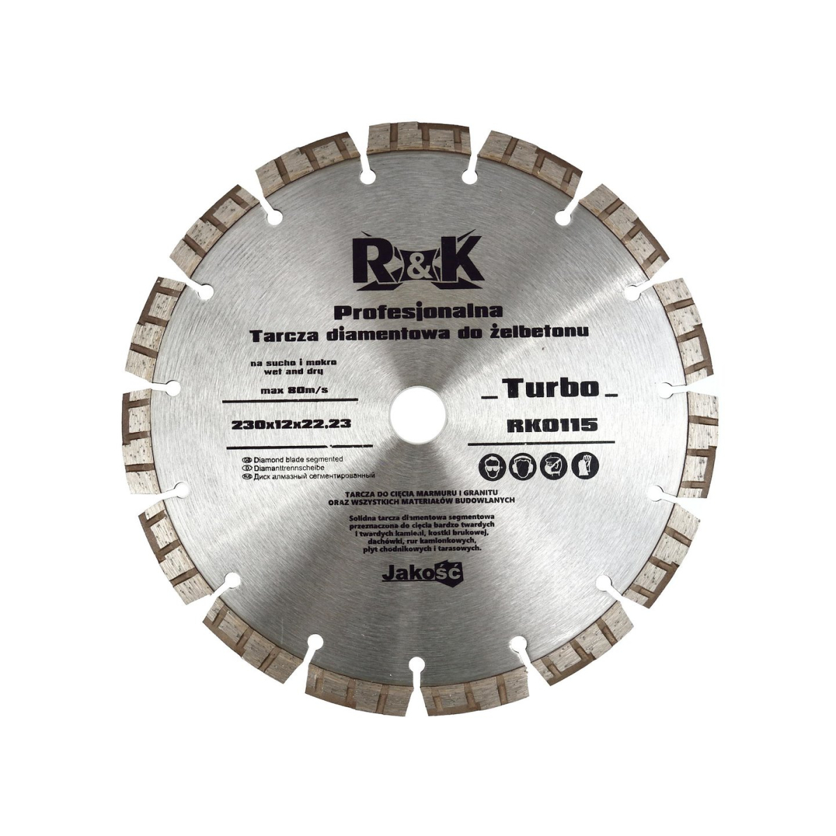 GEKO hidegen sajtolt gyémánttárcsa 230x12x22,23mm