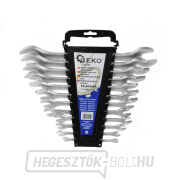Lapos szatén kulcsok, 12-es készlet, 6-32mm, műanyag. GEKO tartó Lapos szatén kulcsok, 12-es készlet, 6-32mm, műanyag. GEKO tartó gallery main image