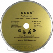 Teljes kerületű gyémánt vágótárcsa, 300x8x32mm GEKO Teljes kerületű gyémánt vágótárcsa, 300x8x32mm GEKO gallery main image