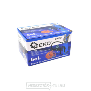 Fúvópisztoly GEKO nyomásmérővel, 6 db-os készlet Fúvópisztoly GEKO nyomásmérővel, 6 db-os készlet gallery main image