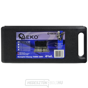 Bitkészlet torx 41 műhely GEKO, CrV acél, műanyag doboz Bitkészlet torx 41 műhely GEKO, CrV acél, műanyag doboz gallery main image
