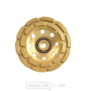 Kétsoros gyémánt csésze csiszolókorong GEKO, 125x5mmxM14  Kétsoros gyémánt csésze csiszolókorong GEKO, 125x5mmxM14  gallery main image
