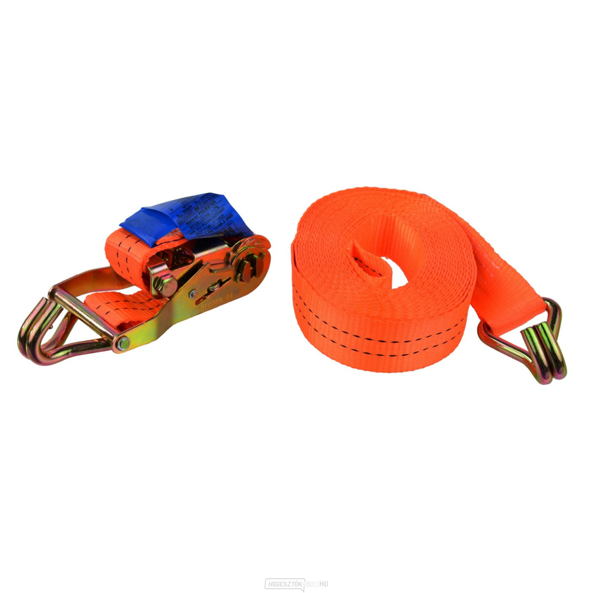 Rögzítő heveder ERGO kilincsművel és GEKO kampóval, 8m/2T/35mm