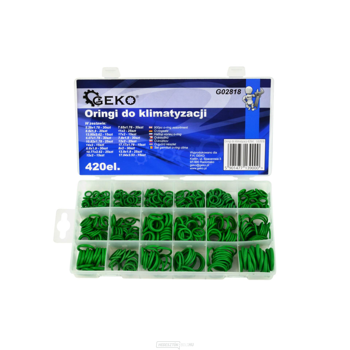 O-gyűrű készlet klímához 420 db GEKO