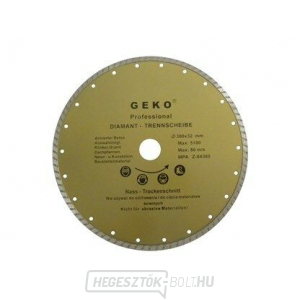 Gyémánt vágótárcsa GEKO, TURBO, 230x8x22mm 