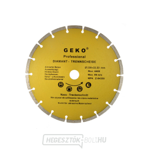 GEKO szegmens gyémánt vágótárcsa, 230x8x22mm  GEKO szegmens gyémánt vágótárcsa, 230x8x22mm  gallery main image