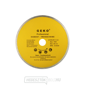 GEKO teljes kerületű gyémánt vágótárcsa, 200x8x25,4mm  GEKO teljes kerületű gyémánt vágótárcsa, 200x8x25,4mm  gallery main image