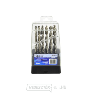 GEKO fémfúró, 19 db-os készlet, 1-10mm, egyenként 0,5mm  GEKO fémfúró, 19 db-os készlet, 1-10mm, egyenként 0,5mm  gallery main image