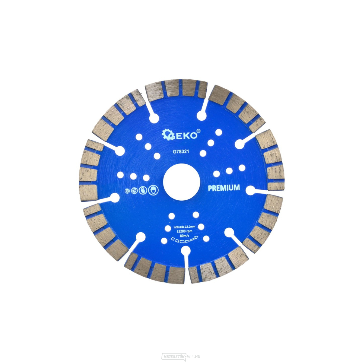 Gyémánt vágókorong turbó-szegmens, 125x10x22mm GEKO