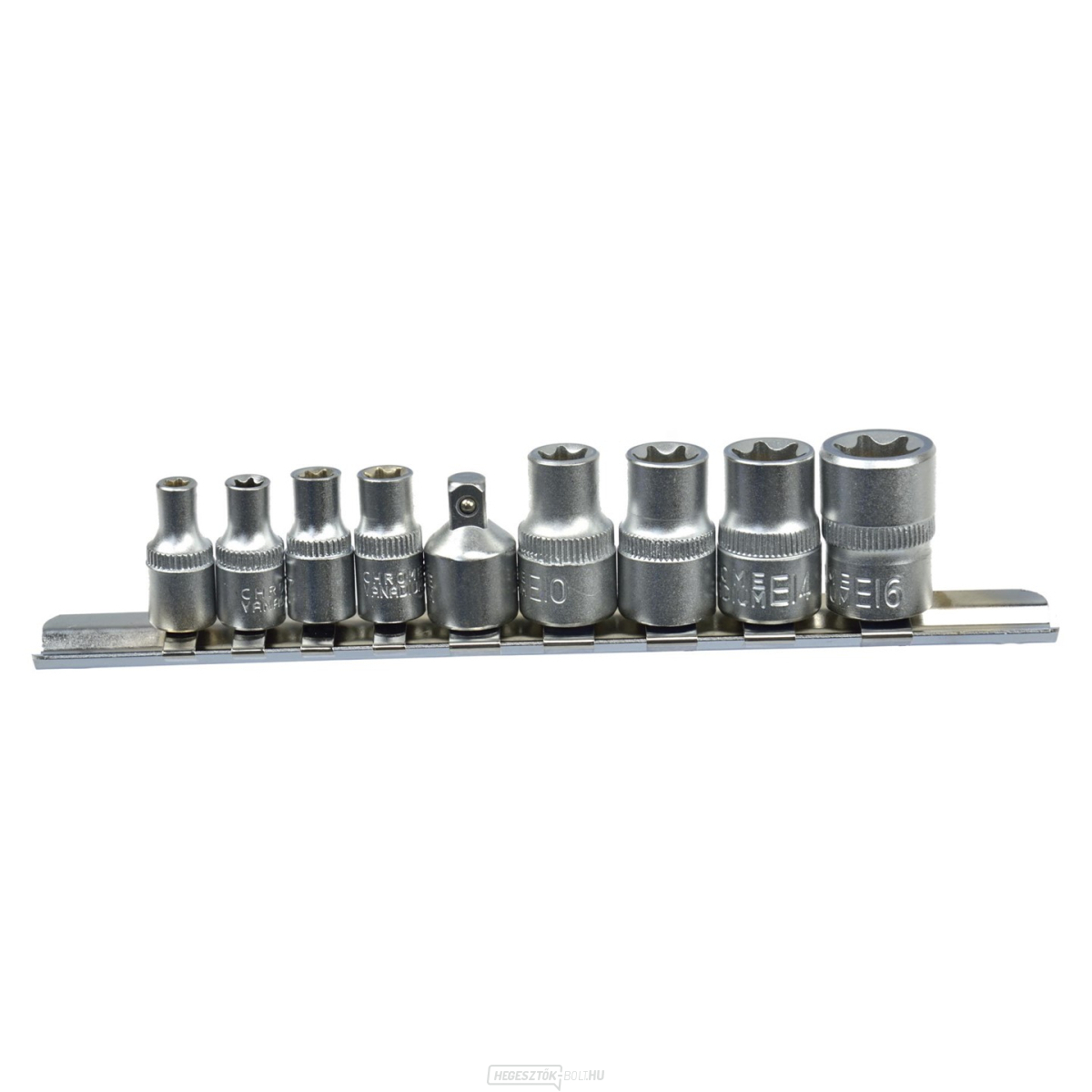 Torx fej készlet GEKO, 9 db, 1/4" és 3/8" 