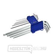 GEKO imbuszkulcs L-kulcs, 9 db-os készlet, 1,5-2-2,5-3-4-5-6-8-10mm, golyóval, 260mm  GEKO imbuszkulcs L-kulcs, 9 db-os készlet, 1,5-2-2,5-3-4-5-6-8-10mm, golyóval, 260mm  gallery main image