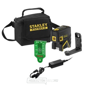 5 pontos lézer STANLEY FATMAX, Li-Ion akkumulátor, zöld sugár  