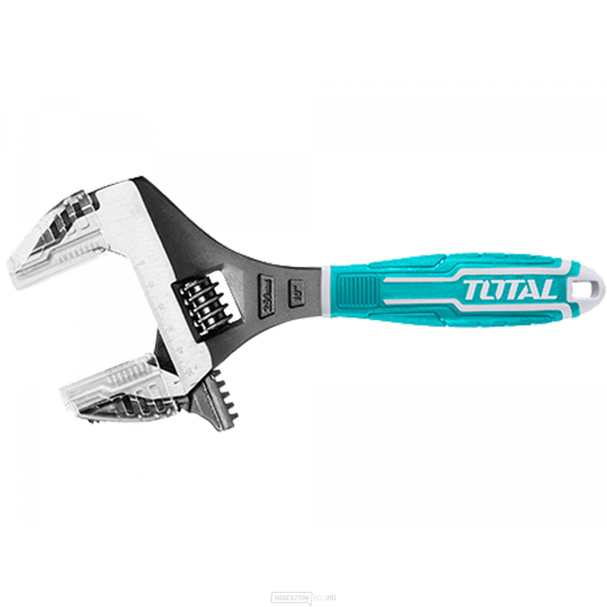 Állítható villáskulcs TOTAL, 2 az 1-ben, 250 mm, ipari