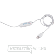 Asztali lámpa nagyítóval EXTOL LIGHT, USB táp, fehér, 2400lm, 3 fényszín, 5x nagyítás náhled