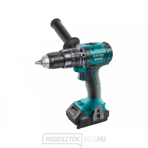 Akkus fúrócsavarhúzó kalapáccsal SHARE20V EXTOL INDUSTRIAL, KEFE NÉLKÜLI, 20V Li-ion, 2000mAh Akkus fúrócsavarhúzó kalapáccsal SHARE20V EXTOL INDUSTRIAL, KEFE NÉLKÜLI, 20V Li-ion, 2000mAh gallery main image