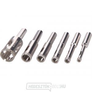 Gyémánt koronák üveghez és kerámiához készlet 6 db EXTOL PREMIUM, Ø 6-8-10-12-14-20mm Gyémánt koronák üveghez és kerámiához készlet 6 db EXTOL PREMIUM, Ø 6-8-10-12-14-20mm gallery main image