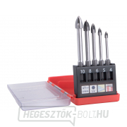 Keményfém fúró üveghez és kerámiához EXTOL PREMIUM, 5 db-os készlet, O 4-5-6-8-10mm Keményfém fúró üveghez és kerámiához EXTOL PREMIUM, 5 db-os készlet, O 4-5-6-8-10mm gallery main image