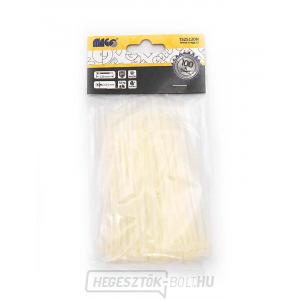 Szorítószalagok Magg 2,5x120mm natúr - 100 db Szorítószalagok Magg 2,5x120mm natúr - 100 db gallery main image