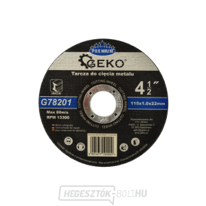 GEKO fémvágó tárcsa, 115x1,0 mm  GEKO fémvágó tárcsa, 115x1,0 mm  gallery main image