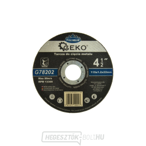 Vágótárcsa fémhez/acélhoz INOX GEKO, 115x1,2mm  Vágótárcsa fémhez/acélhoz INOX GEKO, 115x1,2mm  gallery main image