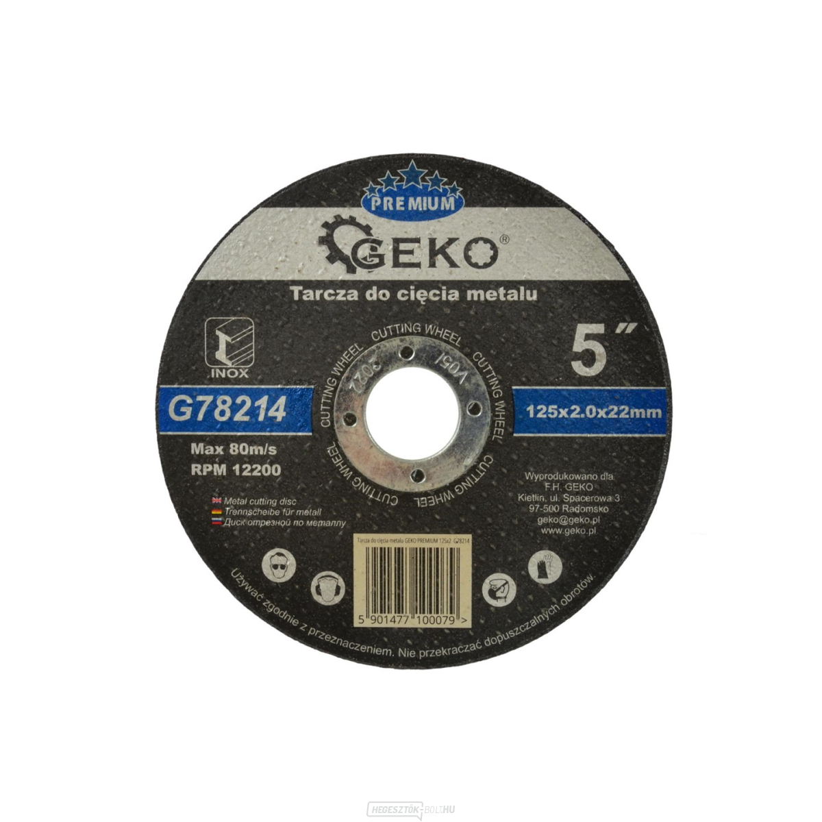 GEKO fémvágó tárcsa, 125x2mm 