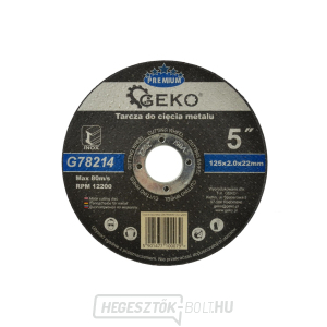 GEKO fémvágó tárcsa, 125x2mm  GEKO fémvágó tárcsa, 125x2mm  gallery main image