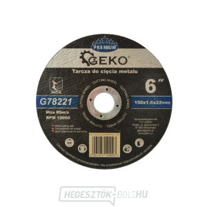 Fémvágó tárcsa, 150x1,6mm GEKO Fémvágó tárcsa, 150x1,6mm GEKO gallery main image