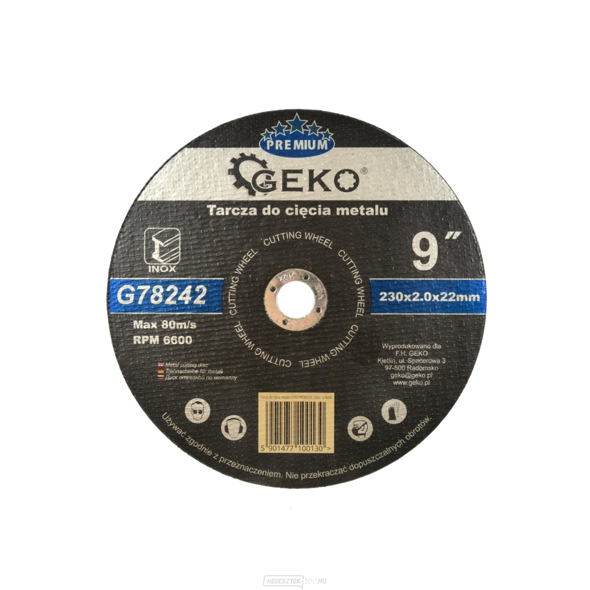 Vágótárcsa fémhez/acélhoz INOX GEKO, 230x2mm 