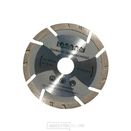 GEKO turbószegmenses gyémánt vágótárcsa, 115x10x22,2 mm