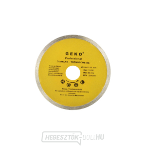 GEKO teljeskörű gyémánt vágótárcsa, 115x8x22,2mm  GEKO teljeskörű gyémánt vágótárcsa, 115x8x22,2mm  gallery main image