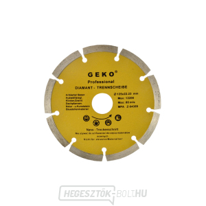 GEKO szegmens gyémánt vágótárcsa, 125x8x22,2mm  GEKO szegmens gyémánt vágótárcsa, 125x8x22,2mm  gallery main image