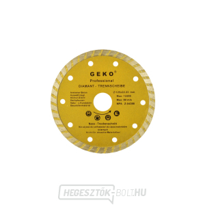 Gyémánt vágótárcsa GEKO, TURBO, 125x8x22mm  Gyémánt vágótárcsa GEKO, TURBO, 125x8x22mm  gallery main image
