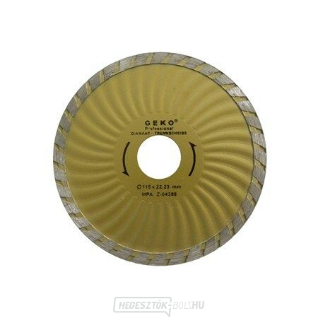 Gyémánt vágótárcsa GEKO, TURBO PLUS, 180x8x22mm