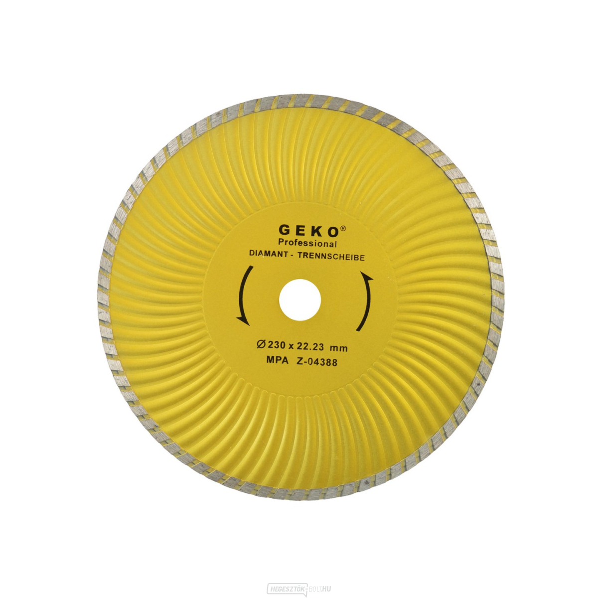Gyémánt vágótárcsa GEKO, TURBO PLUS, 230x8x22mm