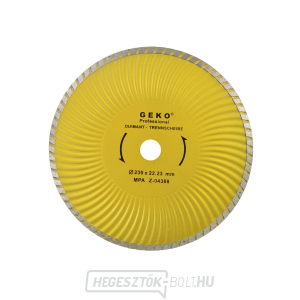 Gyémánt vágótárcsa GEKO, TURBO PLUS, 230x8x22mm Gyémánt vágótárcsa GEKO, TURBO PLUS, 230x8x22mm gallery main image