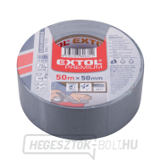 Ragasztó textil/univerzális EXTOL szalag, 50mm x 50m vastagság 0,18mm, szürke Előnézet 